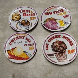 FC Batan Oneida Craft SUNRISE DINER 4 piece Salad Plates 7" Breakfast Vintage